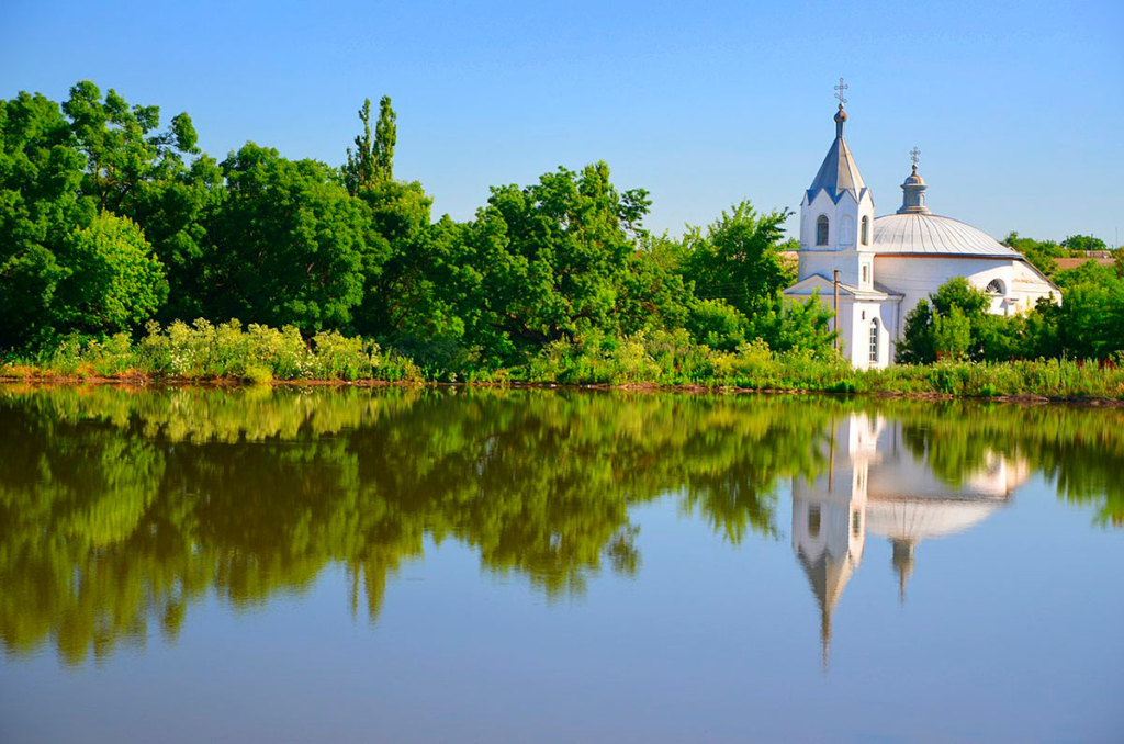 Современный вид села Манзырь, ныне Лесное