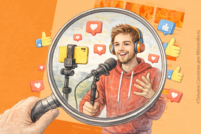 Коллаж. Блогеры и НКО