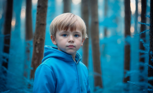 Портрет мальчика в лесу