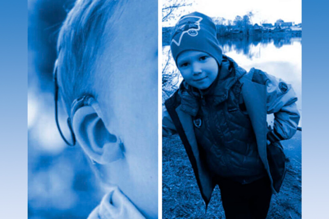 Мальчик с кохлеарным имплантом