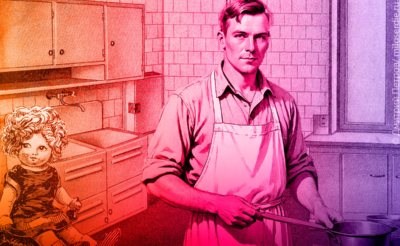 Коллаж. Отец в декрете