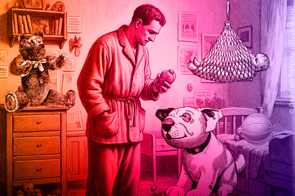 Коллаж. Отец в декрете 