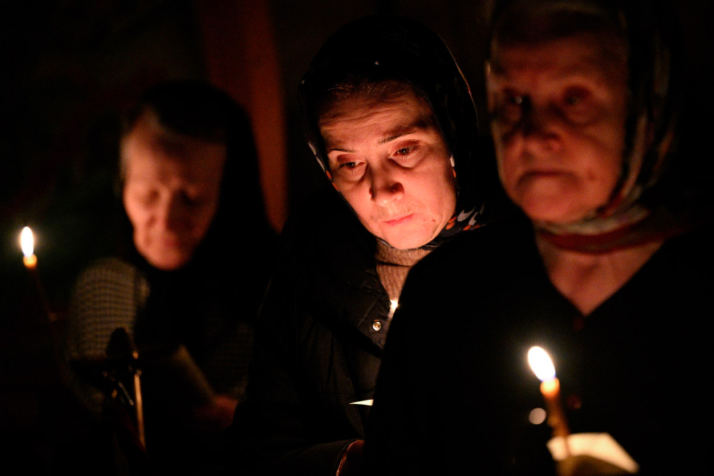 Чтение Великого покаянного канона преподобного Андрея Критского в храме Христа Спасителя в Москве. Фото: Кирилл Зыков / РИА Новости