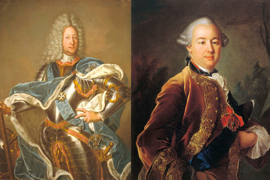 Отец и сын Шереметевы. Слева – отец Борис Петрович, справа – сын Пётр Борисович. Художник – Иван Петрович Аргунов, крепостной Шереметевых