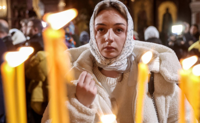 В храме Христа Спасителя. Фото: Валерий Шарифулин/ТАСС