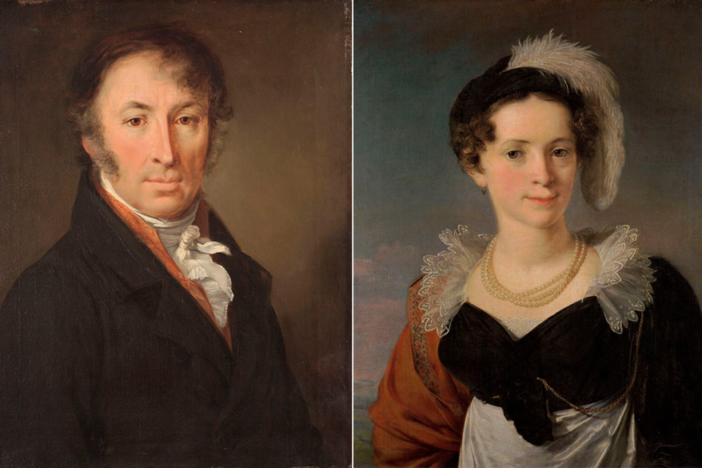 Слева – портрет Николая Карамзина, 1818 год. Справа – портрет графини Н.И. Чернышевой
Между 1816 и 1818 гг. Государственная Третьяковская галерея