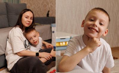 Портрет мальчика с мамой