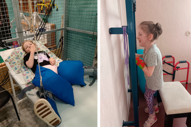 Девочка на реабилитации