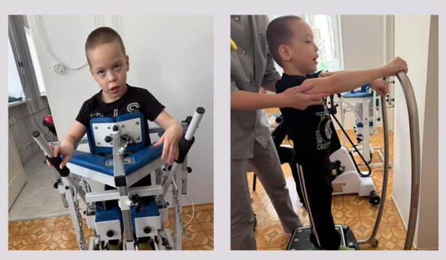 Мальчик на реабилитации