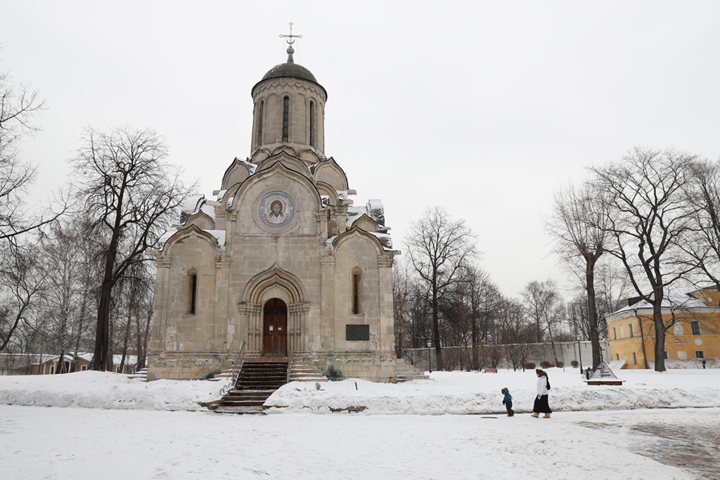 Спасский собор (XV в.) на территории Центрального музея древнерусской культуры и искусства имени Андрея Рублева (бывшего мужского Спасо-Андроникова монастыря)