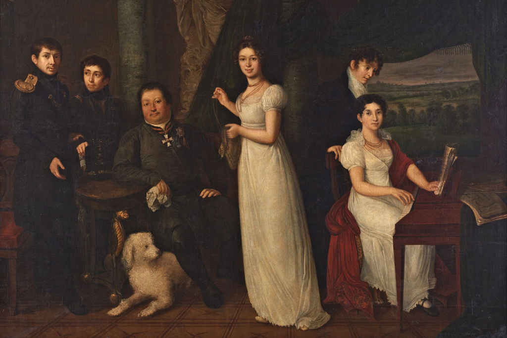 Семейство И. И. Моркова на портрете В. А. Тропинина (1813). Государственная Третьяковская галерея 