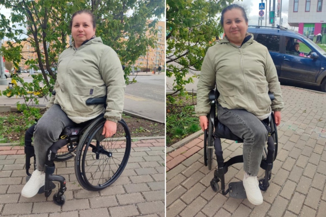 Портрет молодой женщины на инвалидной коляске