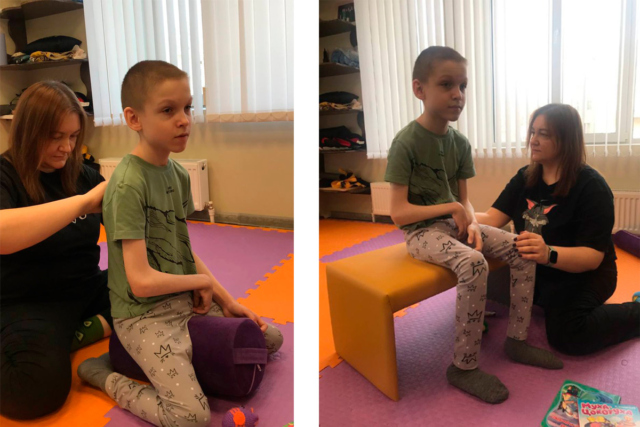 Мальчик на реабилитации 