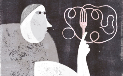 Рисунок. Одинокий сосед с деменцией