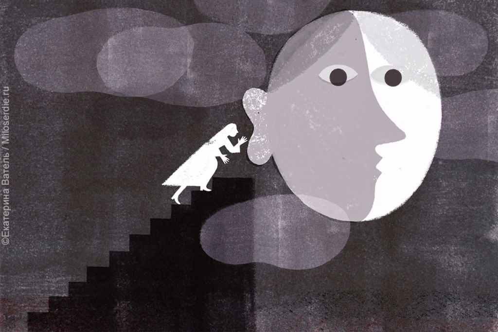 Рисунок. Одинокий сосед с деменцией