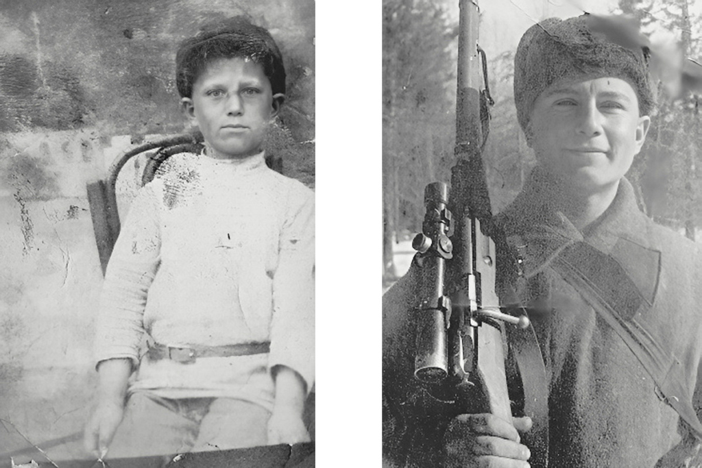 Федор Харченко в детстве и на фронте