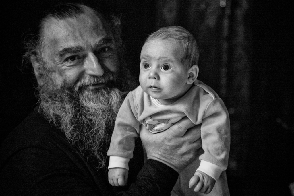 Крестины сына Александра на Афоне (2016 год) – на руках у деда вл. Николая (Пачуашвили)