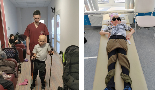 Мальчик на реабилитации