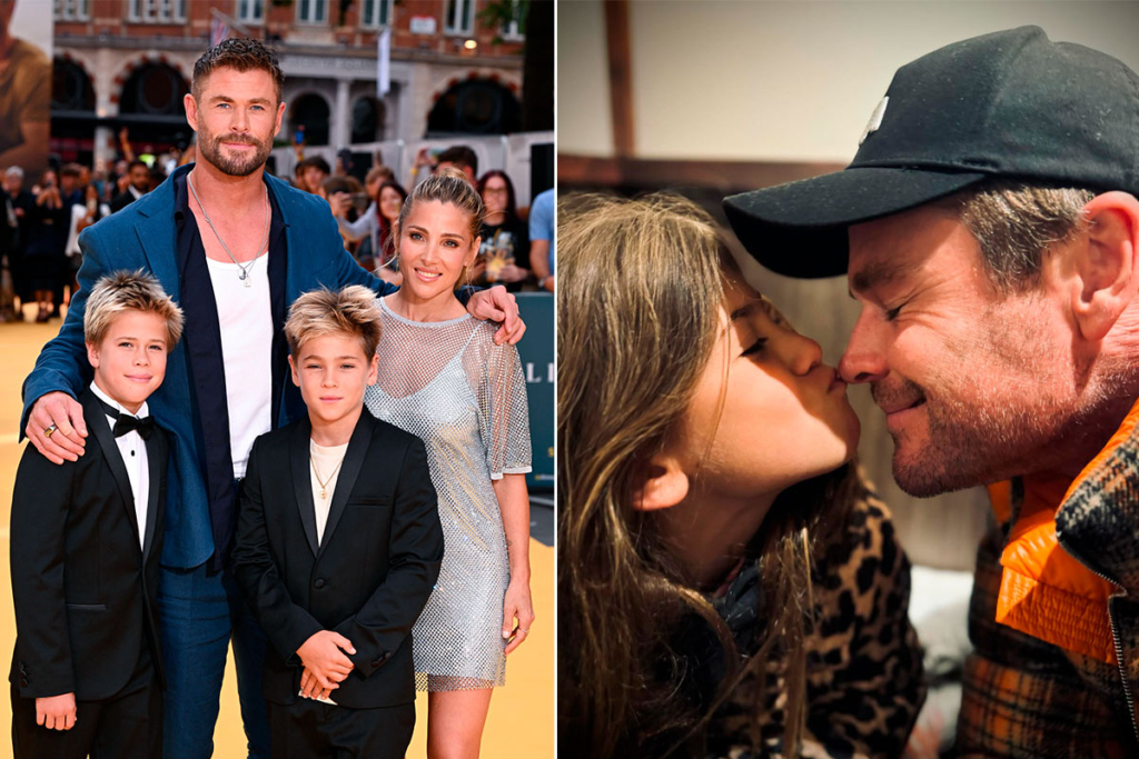 С женой Эльзой Патаки и сыновьями. Справа – с дочкой