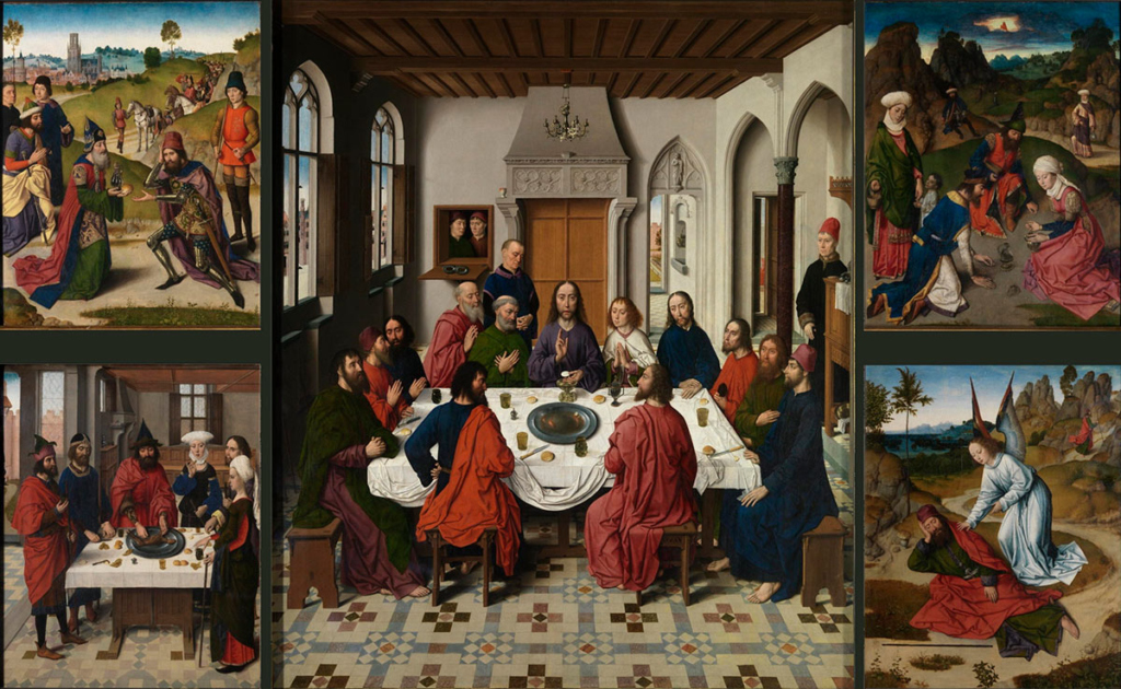 Тайная вечеря. Дирк Баутс, 1464. Церковь Святого Петра. Лювен, Бельгия