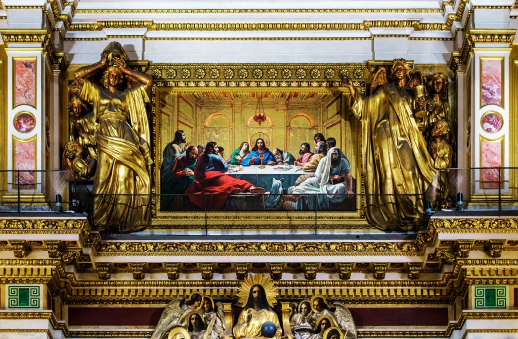 Мозаика «Тайная вечеря» в Исаакиевском соборе. Собор будет передан Русской православной церкви в безвозмездное пользование.