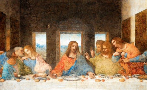 Тайная вечеря. 1495—1498. Роспись трапезной церкви Санта-Мария-делле-Грацие, Милан