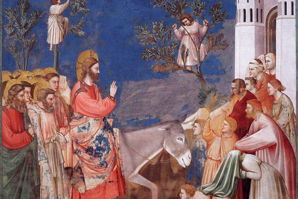 Вход Господень в Иерусалим. Фреска
