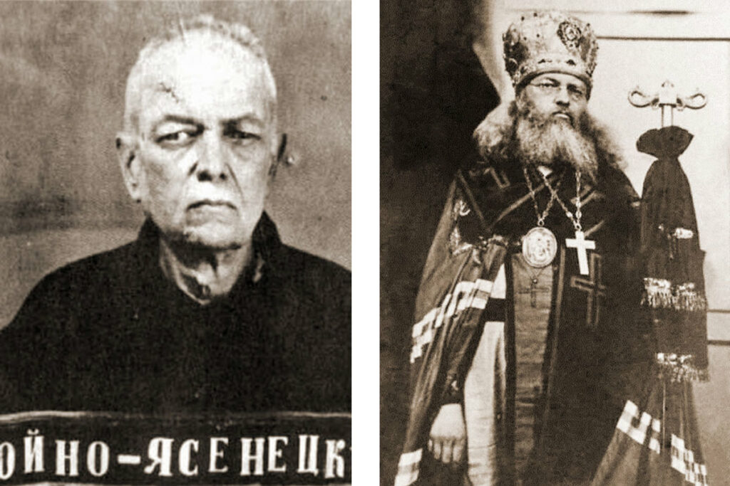 Слева – святитель Лука (В.Ф. Войно-Ясенецкий). Ташкент, тюрьма НКВД, 1939 год. Справа – епископ Лука в 1923 году. Фото: Википедия