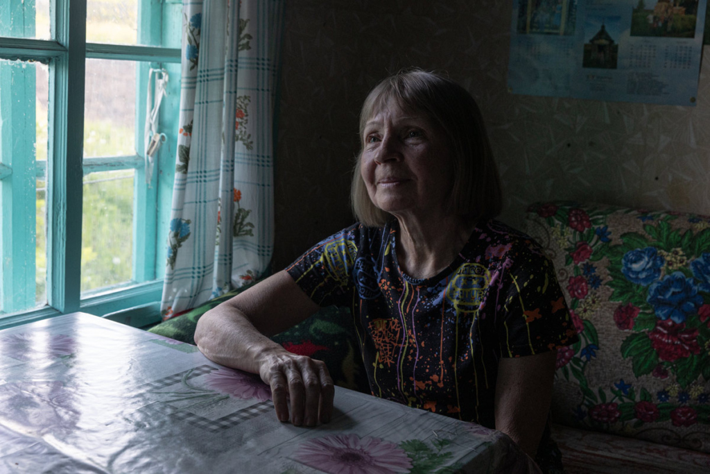 Лидия Третьякова на кухне в доме своих родителей