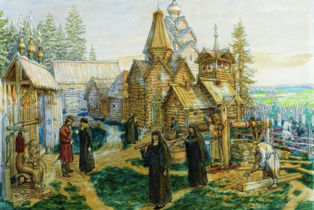 А.М. Васнецов. «Троице-Сергиева лавра»,1908–1913. Севастопольский художественный музей им. М.П. Крошицкого