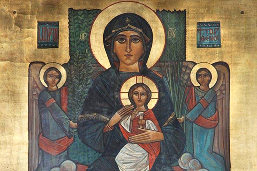 Икона Богородицы Исаака Фануса, около 1970 г. Коптская церковь Св. Георгия, Александрия