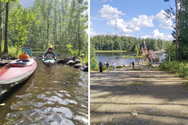 подростки в походе