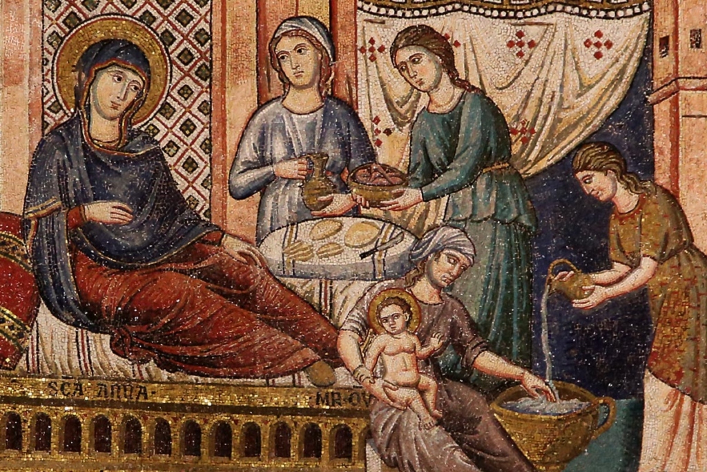 Пьетро Каваллини. Мозаика апсиды базилики Санта Мария в Трастевере. 1291 г. Рим, Италия