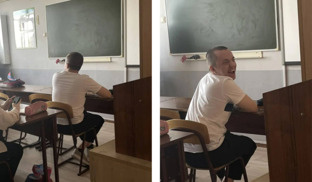 юноша на занятиях в колледже